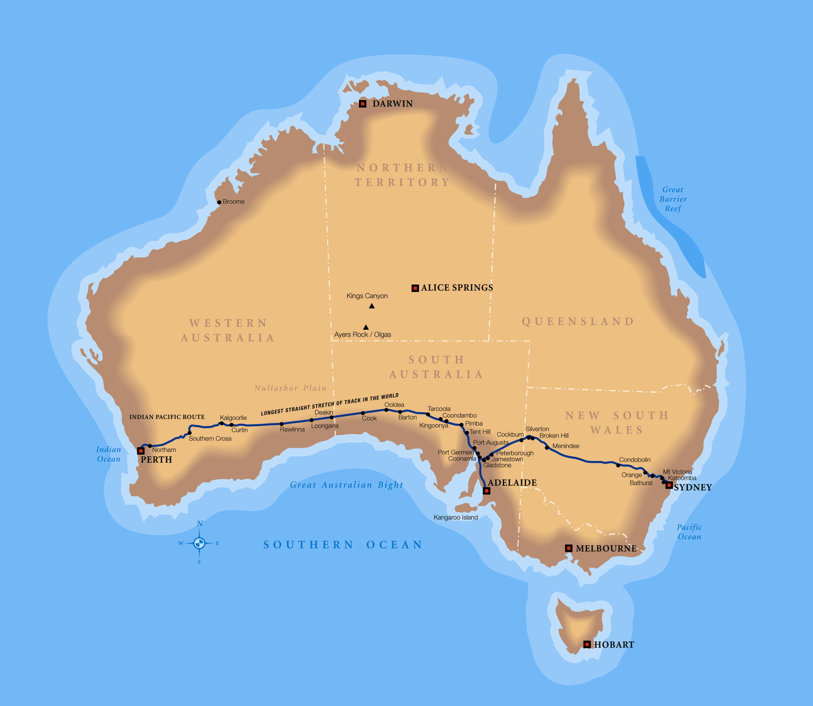 Indian-Pacific-Route
